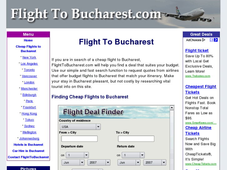 www.flighttobucharest.com