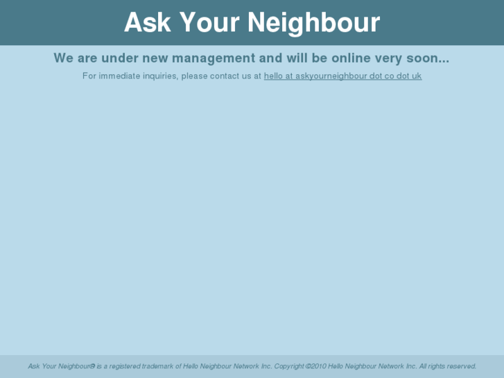 www.askyourneighbour.com