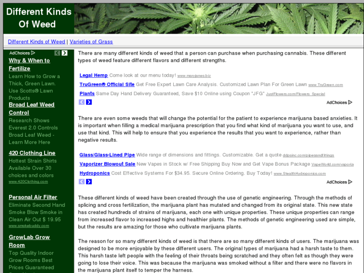 www.differentkindsofweed.com
