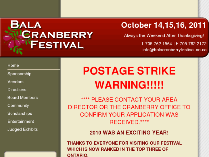 www.balacranberryfestival.on.ca