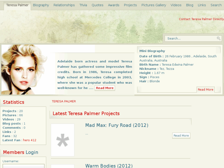 www.teresapalmer.com