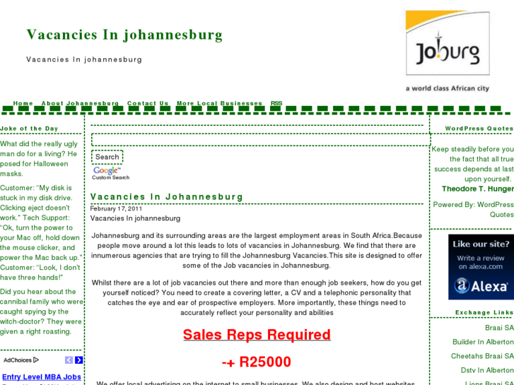 www.vacanciesinjohannesburg.co.za