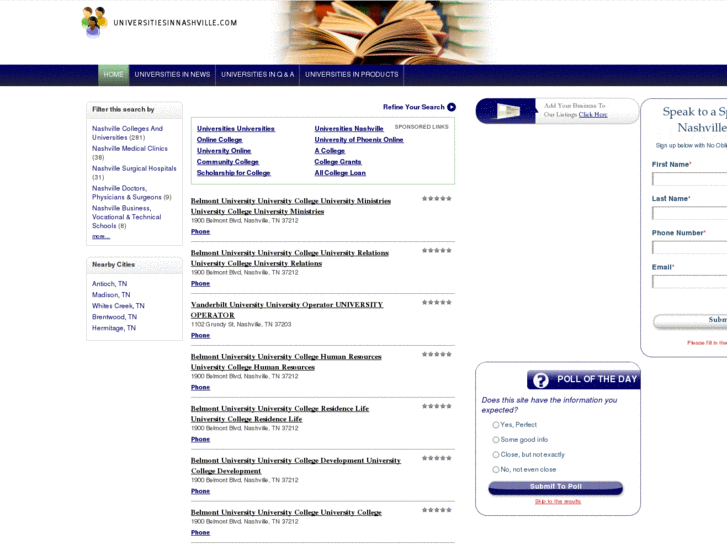 www.universitiesinnashville.com