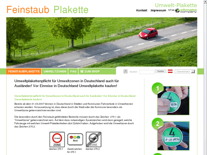www.feinstaubplakette.at