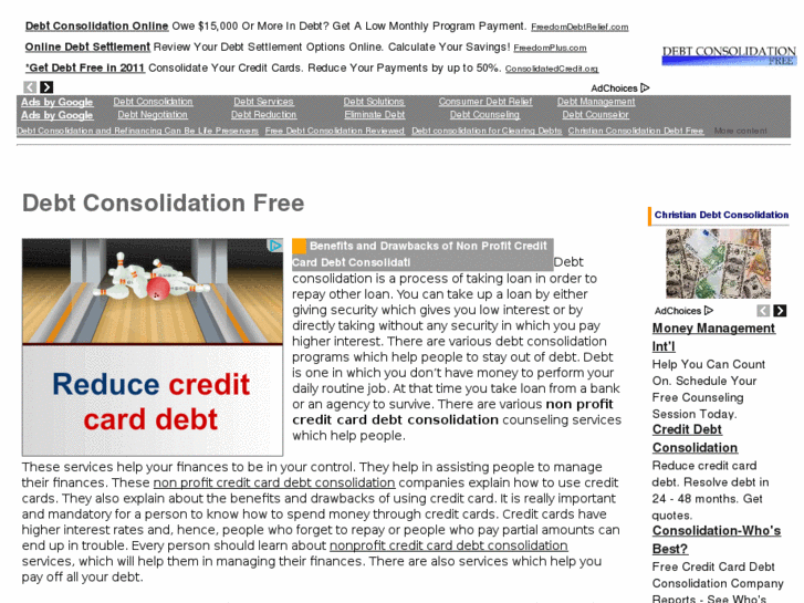 www.debtconsolidationfree.net
