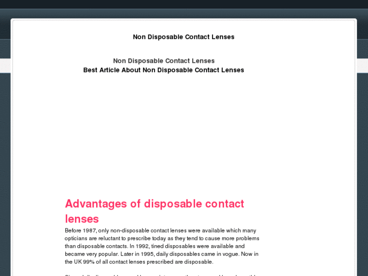 www.nondisposablecontactlenses.net