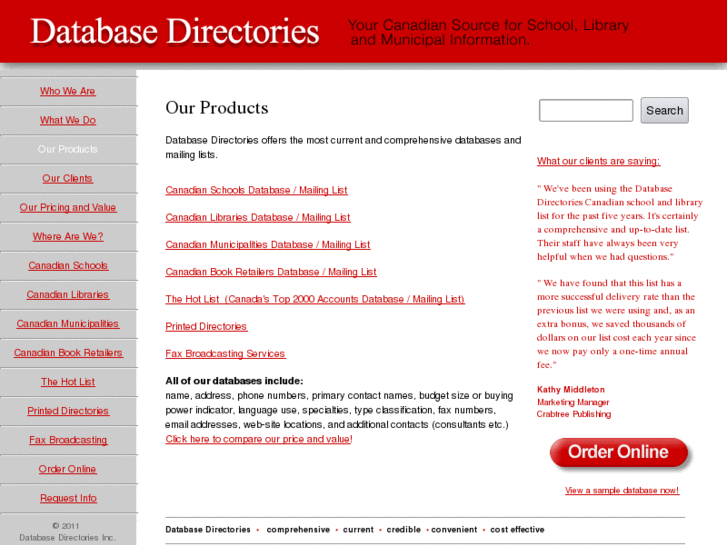 www.databasedirectories.com