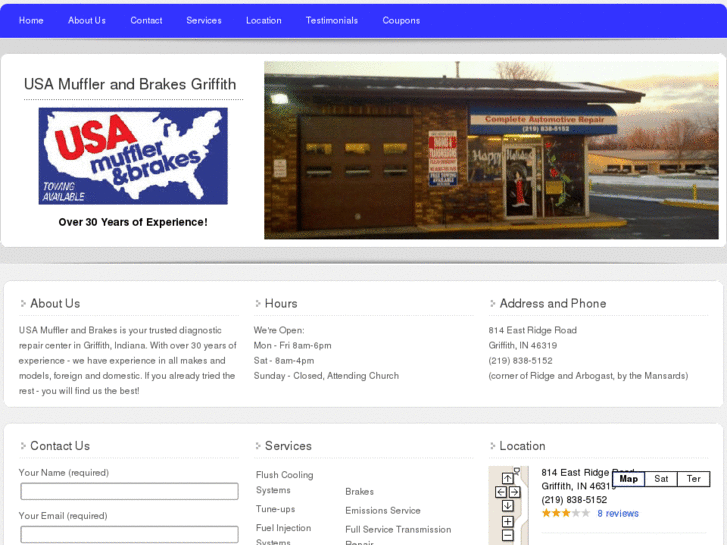 www.usamufflerandbrakesgriffith.com