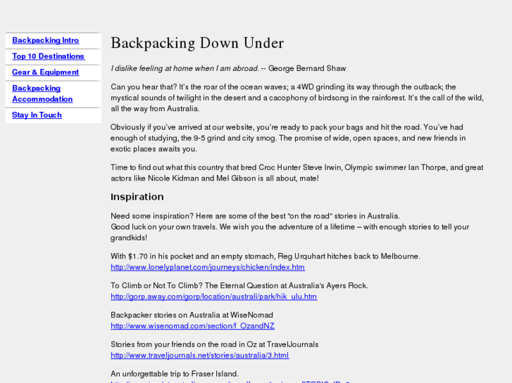 www.backpackaustralia.com.au