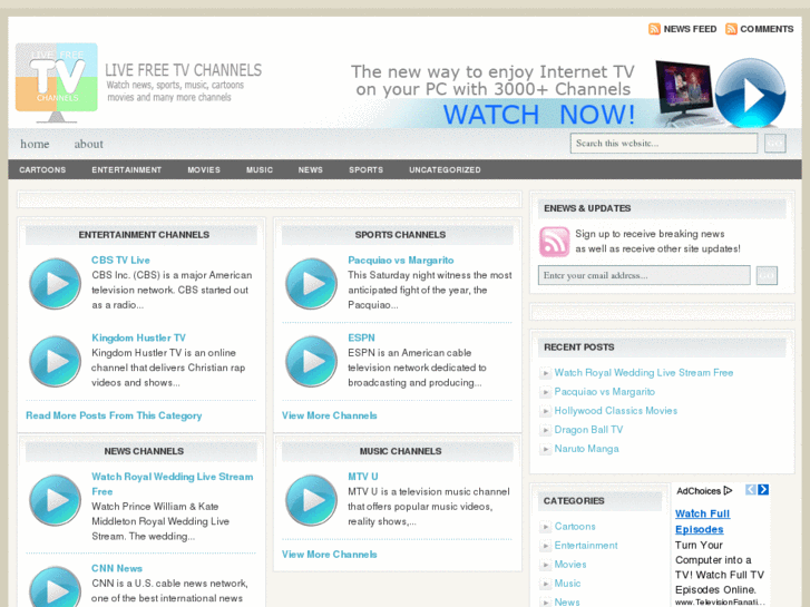 www.livefreetvchannels.com