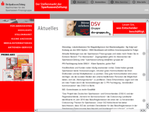 sparkassenzeitung.de: Die SparkassenZeitung
Die SparkassenZeitung
