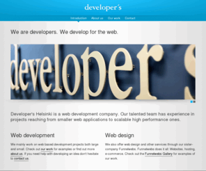 developers.fi: We are developers | developers.fi
We are developers. We develop for the web.