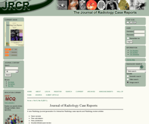 radiologyjournals.org: Journal of Radiology Case Reports | Radiology Journal | Case Reports | Journal of Radiology Case Reports
Journal of Radiology Case Reports is a journal dedicated to publishing radiology case reports