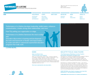 performanceofalifetime.com: Perfomance of a Lifetime
Performance of a Lifetime designs and delivers theater-based, experiential executive education, including improvisation training, actor role-play, vignettes, business theater, and edutainment. We use theater and improv to grow leadership, sales skills, communication, diversity, innovation, resiliency, team-building, and authenticity.
