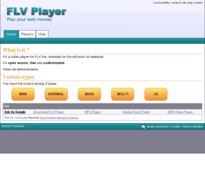 flv-player.net: FLV Player
Video player for FLV file, intended for the diffusion on websites.