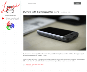 lou.pe: Loupe
An imageblog where the images are what matter most.