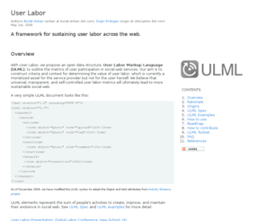 userlabor.net: User Labor – A framework for sustaining user labor across the web
User Labor is a framework for sustaining user labor across the web.