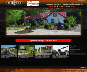 gesto.pl: GESTO - Ogrodzenia betonowe, płyty drogowe, ekrany akustyczne, prefabrykaty
Ogrodzenia betonowe, ogrodzenia drewniane ogrodzenia kute, płyty 
drogowe, ekrany akustyczne, prefabrykaty betonowe, bramy, furtki