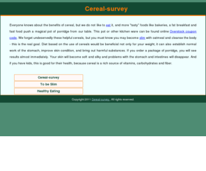 cereal-survey.com: Cereal-survey Discount Coupon
Cereal-survey Discount Coupon