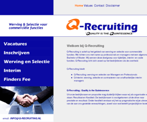 q-recruiting.com: Q-Recruiting
Q-Recruiting is actief op het gebied van werving en selectie voor commerciële functies