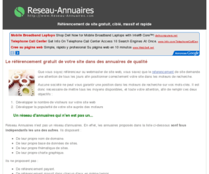 reseau-annuaires.com: Reseau-Annuaires - Référencement de site gratuit dans des annuaires de haute qualité
Reseau-Annuaires est le spécialiste du référencement de site. Il permet le référencement gratuit de votre site.