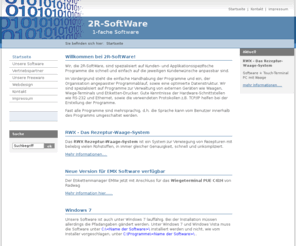 2r-software.net: 1-fache Software - 2R-SoftWare
2R-SoftWare, Software, Dibal, Waage, Webdesign, Etikettierung, Fahrzeugwaage, Erntehelfer