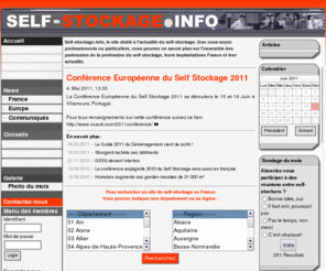 self-stockage.info: Self Stockage Magazine: garde meubles, box, demenagement, déménagement, boxes
Toute l'actualité sur le self stockage en France: garde meubles, archive, box, demenagement déménagement.