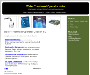 watertreatmentoperatorjobs.net: Water Treatment Operator Jobs
Whether you're a trainee or a water treatment plant manager, there's a water treatment operator job waiting for you.