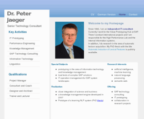 it-prototyping.com: Dr. Peter Jaeger - My Website
Homepage of Dr. Peter Jaeger
