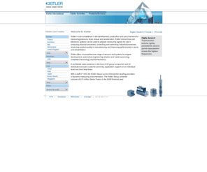 emolding.com: Kistler - sensors for pressure, force, acceleration and
torque
Kistler is one of the worlds leading suppliers of piezoelectrical and piezoresistive pressure sensors, force sensors, torque sensors and accelerometers, as well as the related electronics and software
