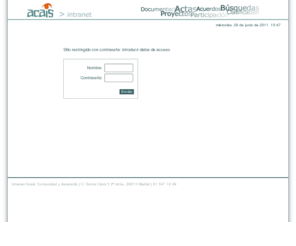 acais.net: Acais >  intranet
Intranet de Acais