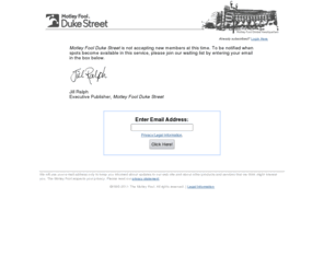 fooldukestreet.com: Motley Fool Duke Street
Motley Fool Duke Street Waiting List