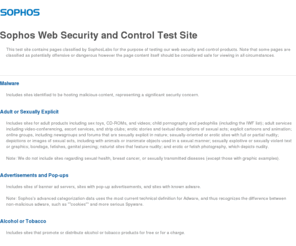 sophostest.com: Sophos Web Security and Control Test Site
Test site for Sophos web security and control products. Visit sophos.com for complete information.