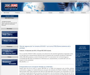 softwareesquemas.com: Bienvenidos, IGE XAO, desarrollador de software especializado en DAO Eléctrico y PLM.
Spanish country website: IGE XAO Bienvenidos