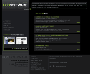 hcgsoftware.fr: HCG Software, l'agence web d'analyse et développement de vos sites et portails internet - Accueil
HCG Software développe vos sites et portails internet