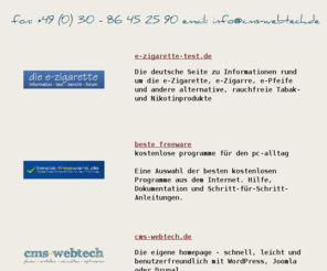 e-zigaretten-online.com: e-zigarette - freeware - webdesign
Weiterleitung