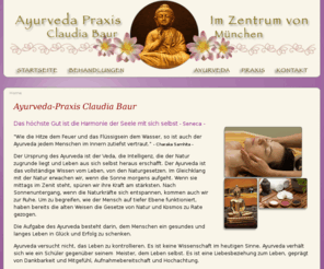 ayurveda-baur.de: Ayurveda Praxis Claudia Baur im Zentrum von München
Ayurveda Praxis Claudia Baur im Zentrum von München