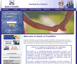 bankoffranklin.com: Bank of Franklin >  Home
Bank of Franklin