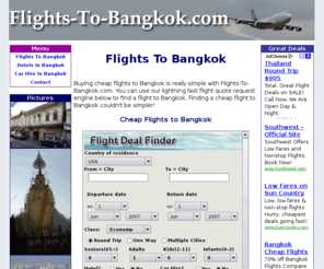 flights-to-bangkok.com: Flights To Bangkok
Flights-To-Bangkok.com is a comprehensive guide to finding the best flight deals to Bangkok.