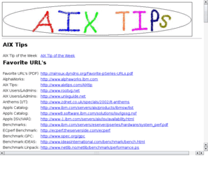 aixtips.com: AIX Tips
AIX Tip of the Week