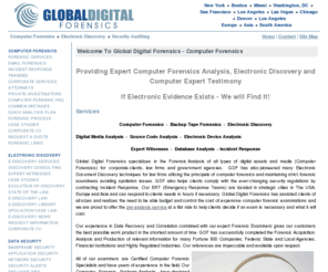 evestigate.com: Welcome to Computer Forensics
Computer Forensics Experts providing Forensic Acquisition, Analysis &  Testimony with locations worldwide. GDF can provide computer forensic experts.