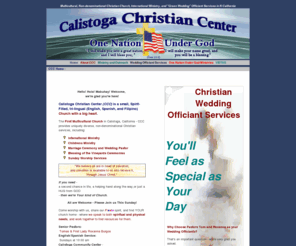 onenationundergodministries.org: Multicultural Non-denominational Christian Church - International Ministry - Northern California Wedding Officiant - Calistoga Christian Center
Napas 