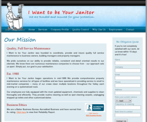 iwanttobeyourjanitor.com: I Want To Be Your Janitor
Janitor Service