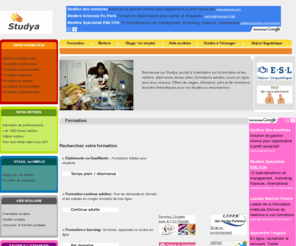 studya.org: formation alternance orientation
 Orientation et formation tous niveaux et tous metiers. Trouvez votre formation en alternance remuneree, formations adultes, stage, job etudiant, cours e-learning, emploi en alternance.. Déposez vos candidatures en ligne. 