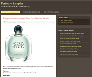 perfume-samples.com: Perfume Samples
Free perfume samples and testers from top designers and celebrities.
