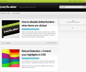 cssfixation.com: {css} fix.ation* - relieve the suffering of css issues
relieve the suffering of css issues