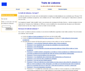 traite-de-lisbonne.com: Le traité de Lisbonne
Le site où vous pouvez consulter facilement le traité de Lisbonne (surnommé traité simplifié, mini-traité ou traité modificatif) 