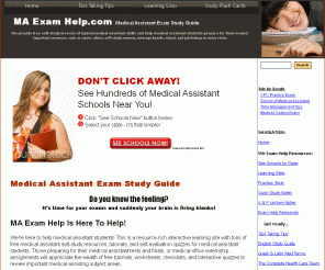 maexamhelp.com: MA Exam Help!
Medical Assistant Exam Study Guide Final Exam A+. DON'T CLICK AWAY! We understand the challenges medical assistant students face!