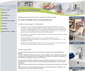 fjschuette.com: Franz Joseph Schütte GmbH, Armaturen und Brausen von HOGA und BLUEPERL: Kurzprofil / Leistungen
Küchen-Armaturen, Spültisch-Armaturen, Niederdruck-Armaturen, Bad-Armaturen, Handbrausen, Wellness-Brausen, Thermostat-Armaturen der Marken HOGA und BLUEPERL von Franz Joseph Schütte GmbH aus Wallenhorst bei Osnabrück