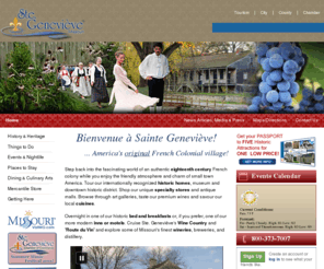 visitstegen.com: Official Tourism Site Of Ste. Genevieve, Missouri - WELCOME! |  Ste. Genevieve Tourism | Sainte Geneviève, Missouri
Ste. Genevieve Department of Tourism.